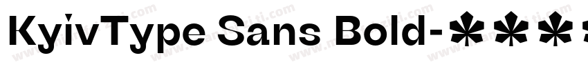 KyivType Sans Bold字体转换